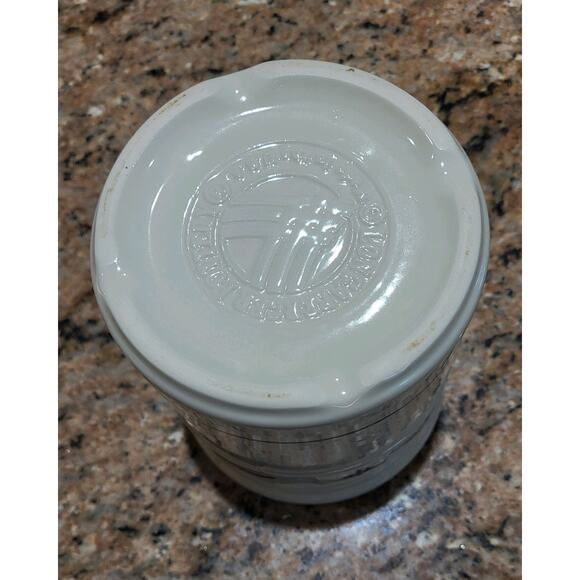 Longaberger Pottery Crock Heritage Blue Woven Traditions Utensil Holder Jar - Picture 8 of 12